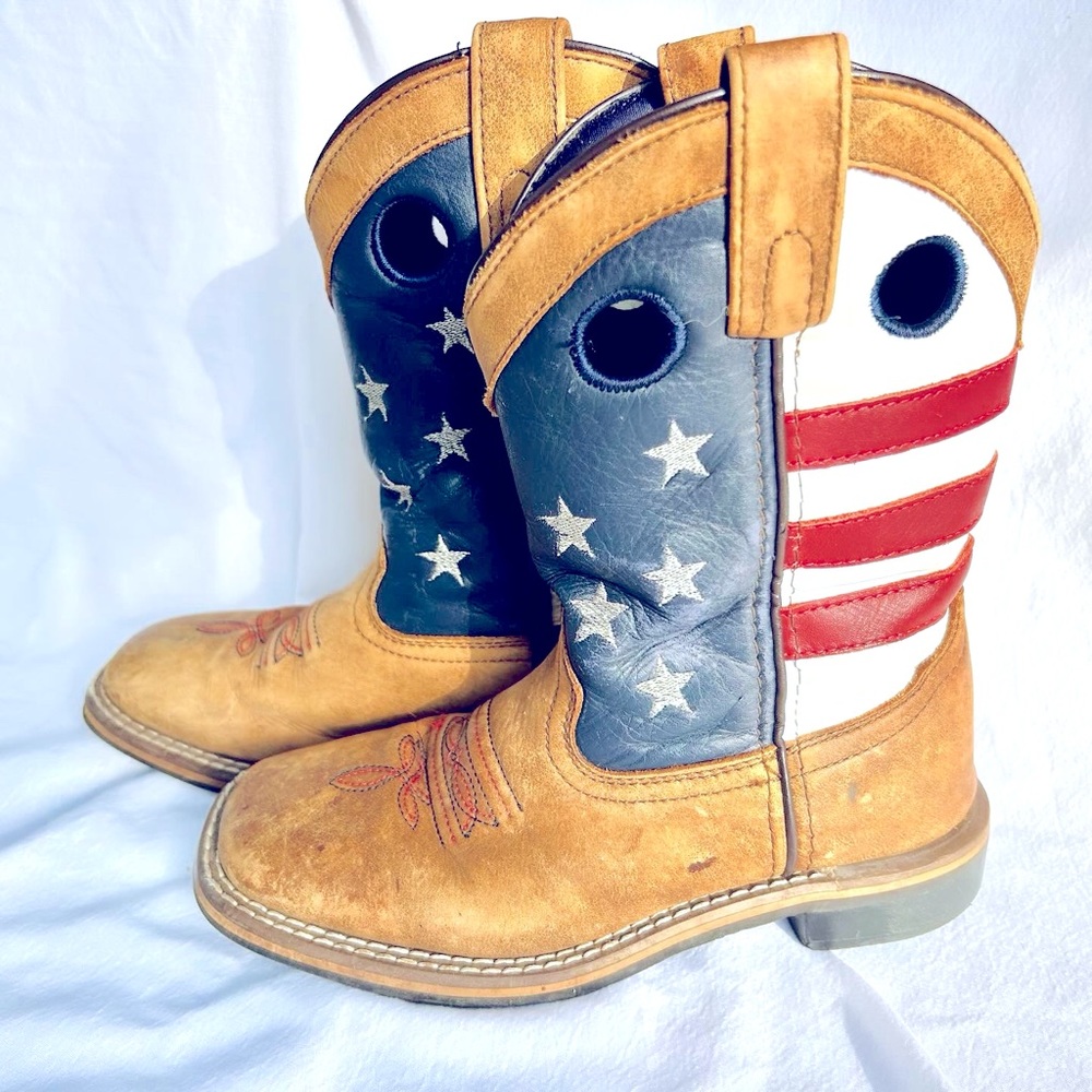 American Flag Leather Boots